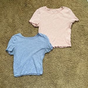 Lot of 2 aerie baby doll tee